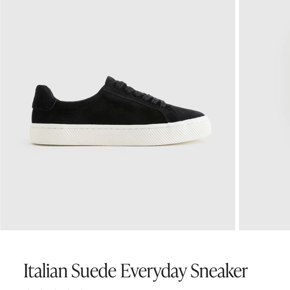 Quince Italian Suede Everyday Sneaker - Black